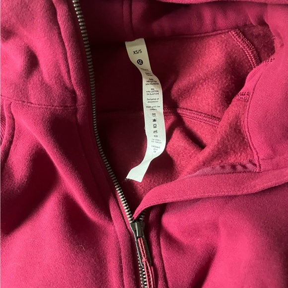 EUC Lululemon Scuba Oversized Half-Zip Hoodie, XS/S, Pomegrante - Picture 8 of 8